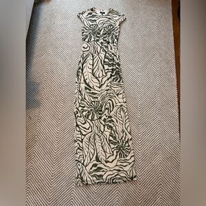 AFRM Leafy Green and White Maxi Dress